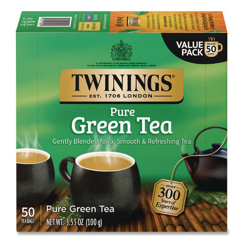 Image of TWININGS® Tea Bags, Green, 3.53 oz, 50/Box