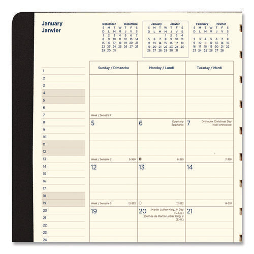 Image of Filofax® Soft Touch 17-Month Planner, 10.88 x 8.5, Black Cover, 17-Month: Aug 2024 to Dec 2025