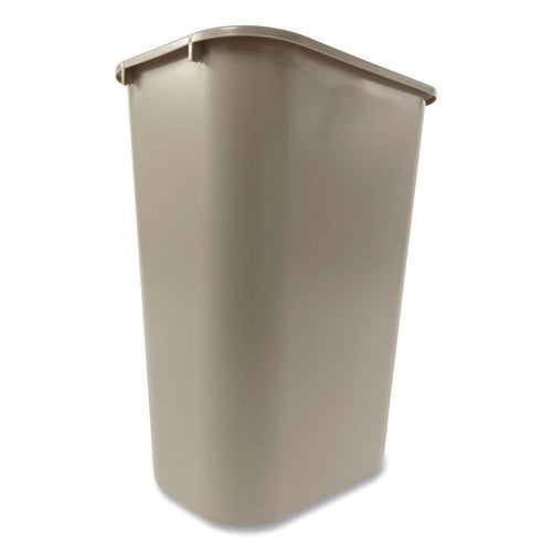 Image of Rubbermaid® Commercial Deskside Plastic Wastebasket, 10.25 gal, Plastic, Beige