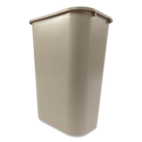 Image of Rubbermaid® Commercial Deskside Plastic Wastebasket, 10.25 gal, Plastic, Beige