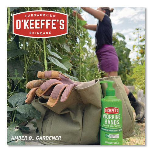 Image of O'Keeffe's® Working Hands Hand and Body Lotion, 12 oz Pump Bottle, Unscented