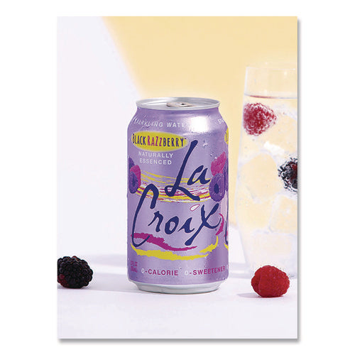 Image of LaCroix® Sparkling Water, Black Razzberry, 12 oz Can, 12 Cans/Pack, 2 Packs/Carton