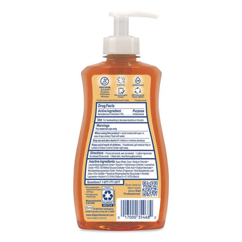 Image of Dial® Professional Antibacterial Defense Gold Hand Soap + Aloe, Original, 11 oz Pump Bottle, 12/Carton