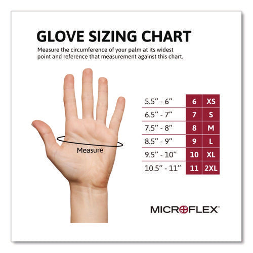Image of Ansell Microflex Midknight Powder-Free Nitrile Gloves, 4.7 Mil Palm, 5.9 Mil Fingers, 2x-Large, Black, 100/box