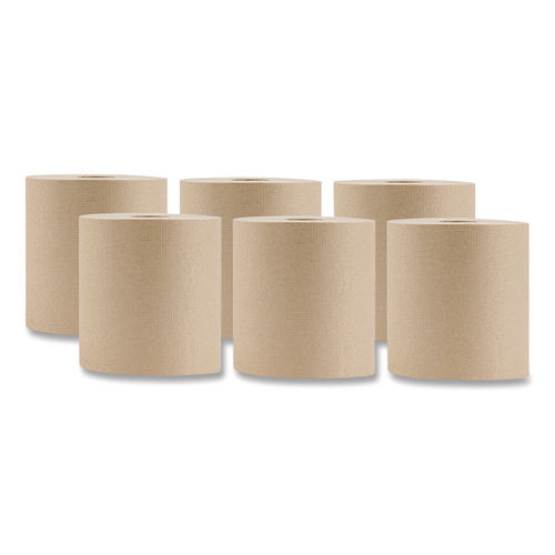 Image of BASELINE Hardwound Towel, 1-Ply, Brown, 800 ft, 6 Rolls/Carton