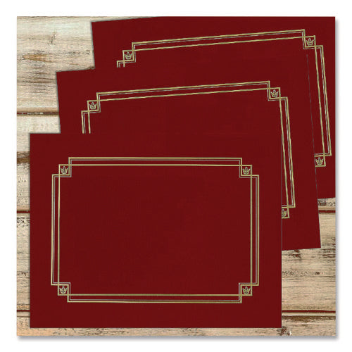 Image of Great Papers!® Premium Textured Certificate Holder, 12.65 X 9.75, Burgundy, 3/pack