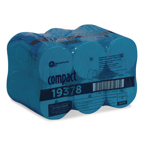 Image of Georgia Pacific® Professional Coreless Bath Tissue, Septic Safe, 2-Ply, White, 1,500 Sheets/Roll, 18 Rolls/Carton