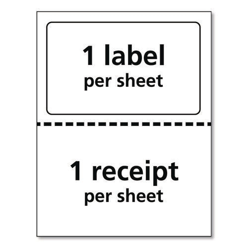 Image of Avery® Shipping Labels With Paper Receipt Bulk Pack, Inkjet/laser Printers, 5.06 X 7.63, White, 100/box