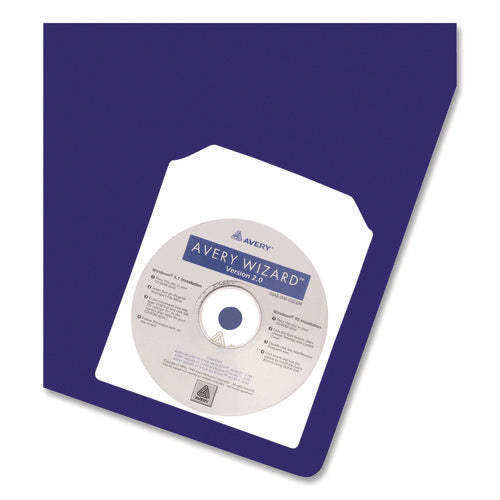 Image of Avery® Self-Adhesive Media Pockets, 1 Disc Capacity, Clear, 10/Pack