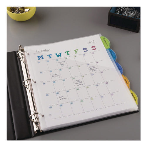 Image of Avery® Insertable Style Edge Tab Plastic 1-Pocket Dividers, 5-Tab, 11.25 x 9.25, Translucent, 1 Set