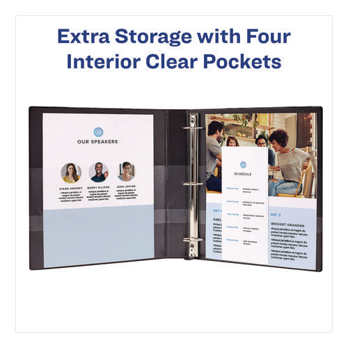Image of Avery® Touchguard Protection Heavy-Duty View Binders With Slant Rings, 3 Rings, 1" Capacity, 11 X 8.5, White