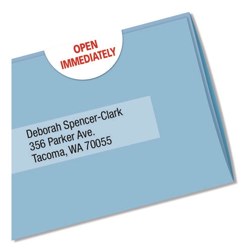 Image of Avery® Printable Mailing Seals, 1" dia, White, 15/Sheet, 40 Sheets/Pack, (5247)
