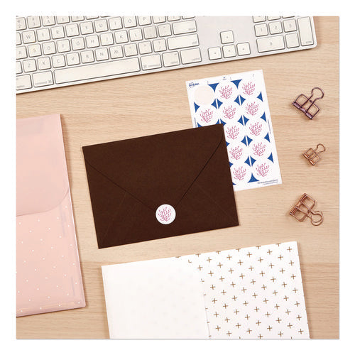 Image of Avery® Printable Mailing Seals, 1" dia, White, 15/Sheet, 40 Sheets/Pack, (5247)