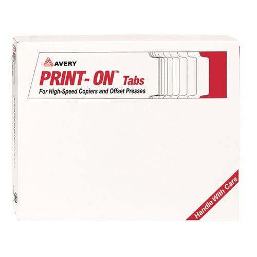 Image of Avery® Customizable Print-On Dividers, For Xerox 4135 Copiers and Docutech, 3-Hole Punched, 5-Tab, 11 x 8.5, White, 30 Sets