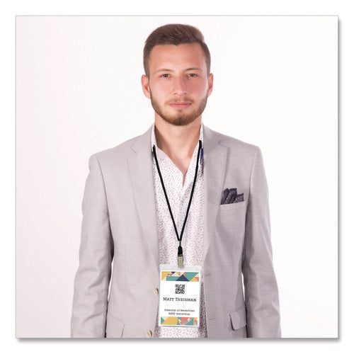 Image of Avery® Lanyard-Style Badge Holder W/laser/inkjet Inserts, Top Load, 4.25 X 6, We, 25/pk
