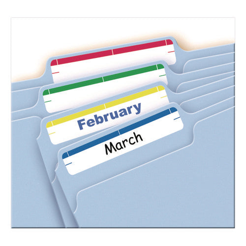 Image of Avery® Printable 4" X 6" - Permanent File Folder Labels, 0.69 X 3.44, White, 7/sheet, 36 Sheets/pack, (5215)