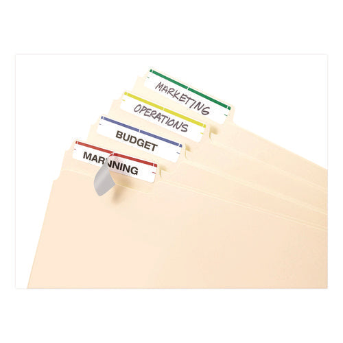 Image of Avery® Printable 4" X 6" - Permanent File Folder Labels, 0.69 X 3.44, White, 7/sheet, 36 Sheets/pack, (5215)