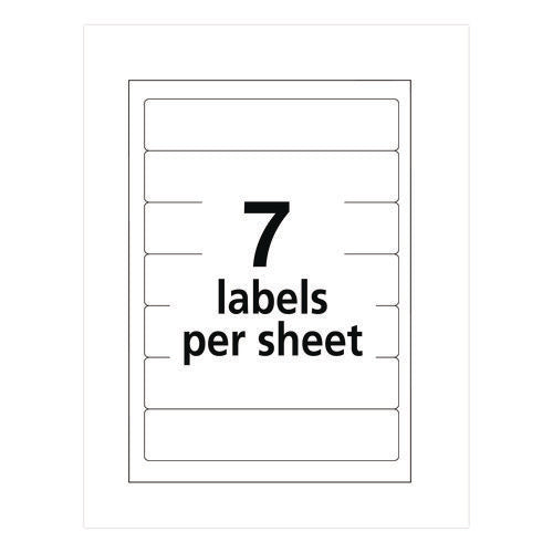 Image of Avery® Printable 4" X 6" - Permanent File Folder Labels, 0.69 X 3.44, White, 7/sheet, 36 Sheets/pack, (5215)