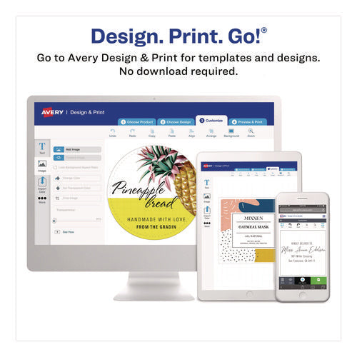 Image of Avery® Printable 4" X 6" - Permanent File Folder Labels, 0.69 X 3.44, White, 7/sheet, 36 Sheets/pack, (5215)