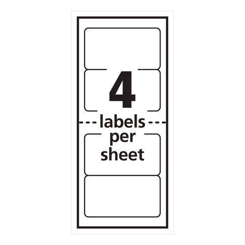 Image of Avery® Mini-Sheets Mailing Labels, Inkjet/laser Printers, 2 X 4, White, 4/sheet, 25 Sheets/pack