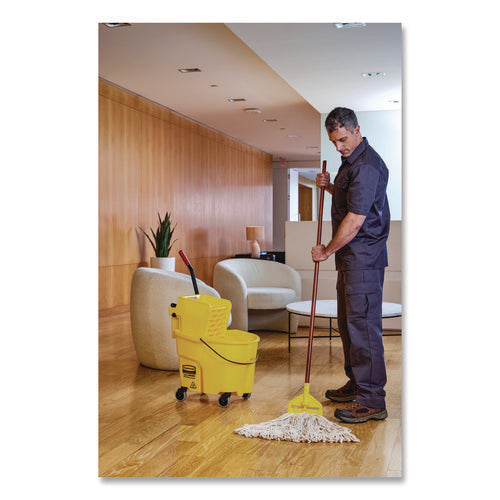 Image of Rubbermaid® Commercial Super Stitch Finish Mop Heads, Cotton/Synthetic, Blue/White