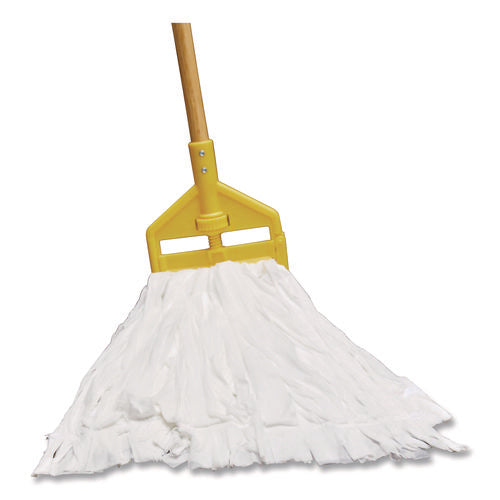 Image of Rubbermaid® Commercial Disposable Mop, Nonwoven Fiber, #24, 5" Headband, White