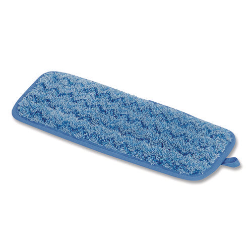 Image of Rubbermaid® Commercial Microfiber Wall/Stair Wet Mopping Pad, 13.75 x 5.5 x 0.5, Blue