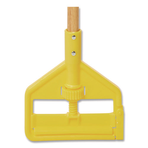 Image of Rubbermaid® Commercial Invader Wood Side-Gate Wet-Mop Handle, 54", Natural/yellow