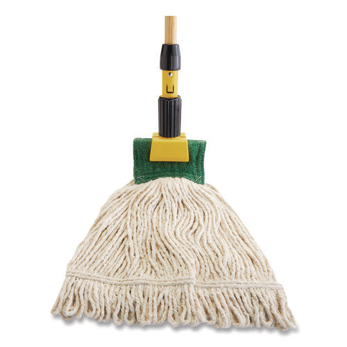 Image of Rubbermaid® Commercial Gripper Vinyl-Covered Aluminum Mop Handle, 1.13" dia x 60", Gray/Yellow