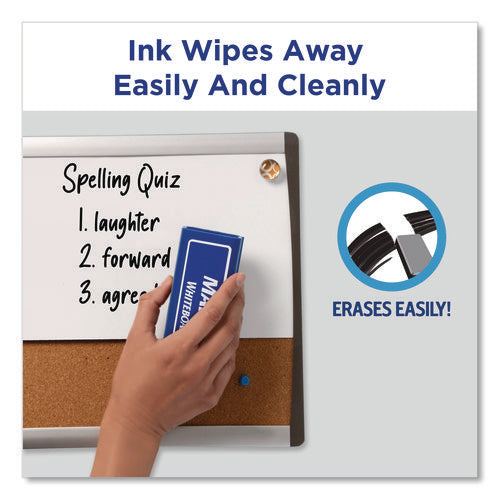 Image of Avery® MARKS A LOT Desk-Style Dry Erase Markers, Broad Chisel Tip, Blue