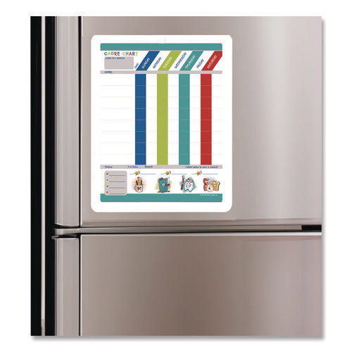 Image of The Board Dudes Magnetic Dry-Erase Colors Chore Chart, 11 x 14