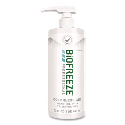 Image of BIOFREEZE® Fast Acting Menthol Pain Relief Topical Analgesic, Colorless Gel, 32 Oz Pump Bottle