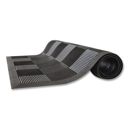 Image of Guardian Parquet Wiper Scraper Mat, 36 X 60, Black