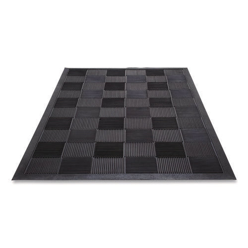 Image of Guardian Parquet Wiper Scraper Mat, 36 X 60, Black
