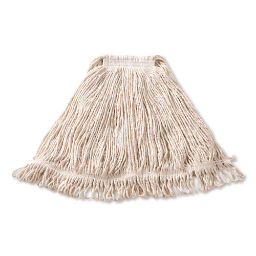Image of Rubbermaid® Commercial Super Stitch Cotton Looped End Wet Mop, Large, 1" White Headband