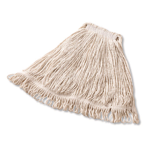 Image of Rubbermaid® Commercial Super Stitch Cotton Looped End Wet Mop, Large, 1" White Headband