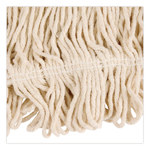 Image of Rubbermaid® Commercial Super Stitch Cotton Looped End Wet Mop, Large, 1" White Headband