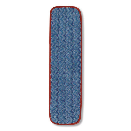 Image of Rubbermaid® Commercial HYGEN Microfiber Wet Mop Pad, 18", Red, 12/Carton