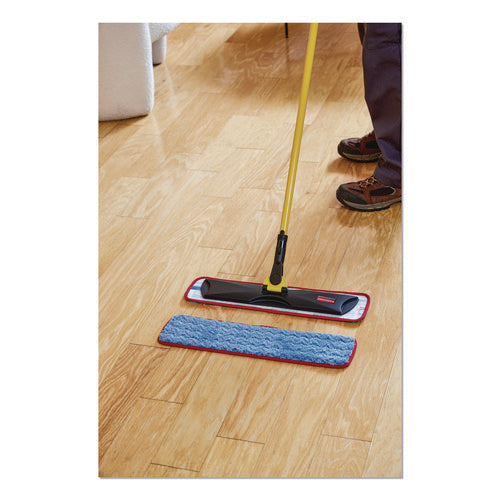 Image of Rubbermaid® Commercial HYGEN Microfiber Wet Mop Pad, 18", Red, 12/Carton