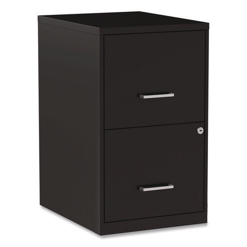 Image of Alera® Soho Vertical File Cabinet, 2 Drawers: File/file, Letter, Black, 14" X 18" X 24.1"