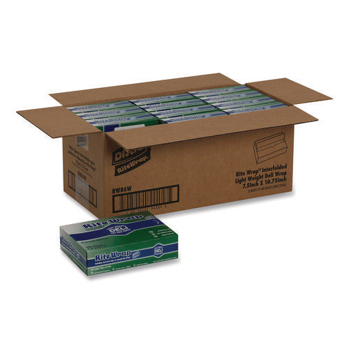 Image of Dixie® Dispens-A-Wax Waxed Deli Patty Paper, 10.75 x 7.5, 500/Box, 12 Boxes/Carton