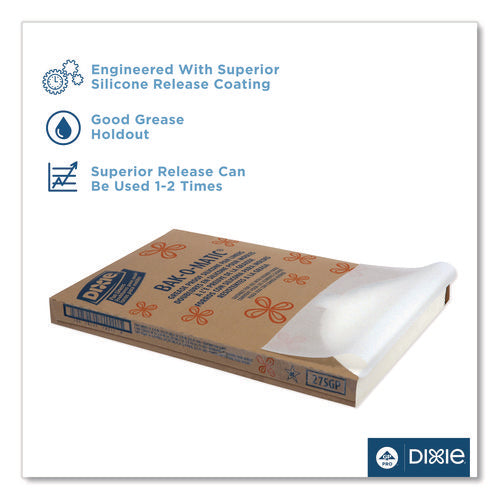 Image of Dixie® Greaseproof Liftoff Pan Liner, 24.38 x 16.38, 1,000/Carton