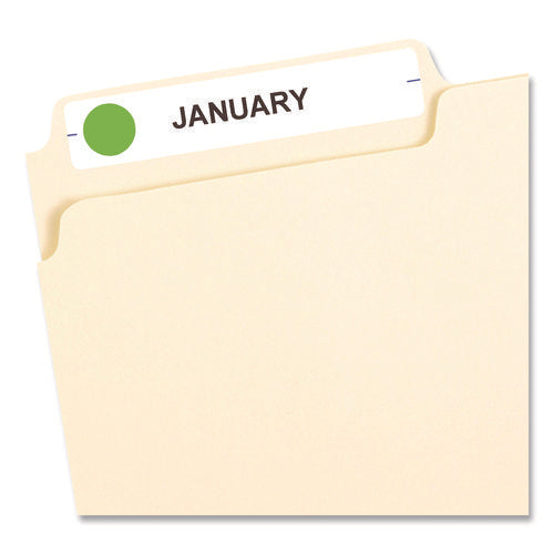 Image of Avery® Handwrite Only Self-Adhesive Removable Round Color-Coding Labels, 0.5" dia, Neon Green, 60/Sheet, 14 Sheets/Pack, (5052)