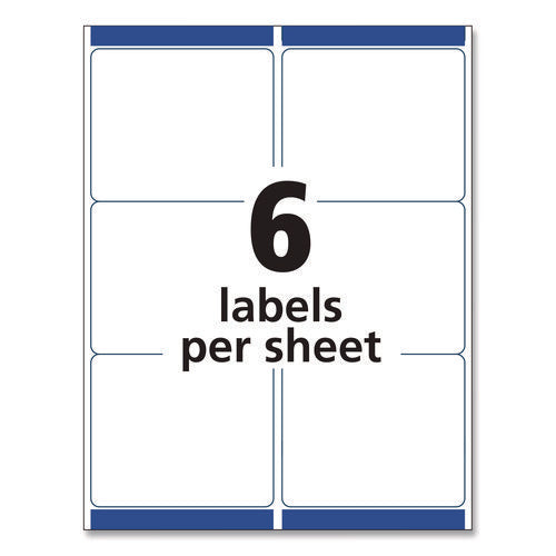 Image of Avery® Matte Clear Easy Peel Mailing Labels W/ Sure Feed Technology, Laser Printers, 3.33 X 4, Clear, 6/sheet, 10 Sheets/pack