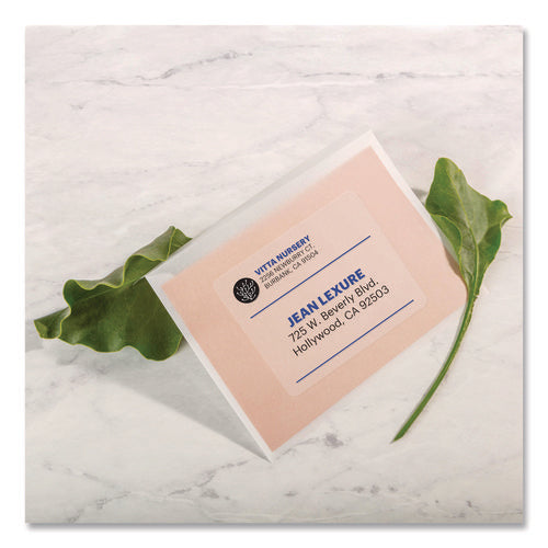 Image of Avery® Matte Clear Easy Peel Mailing Labels W/ Sure Feed Technology, Laser Printers, 3.33 X 4, Clear, 6/sheet, 10 Sheets/pack