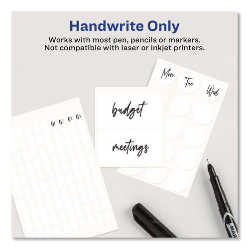 Image of Avery® Removable Multi-Use Labels, Handwrite Only, 0.63 X 0.88, White, 30/sheet, 35 Sheets/pack, (5424)