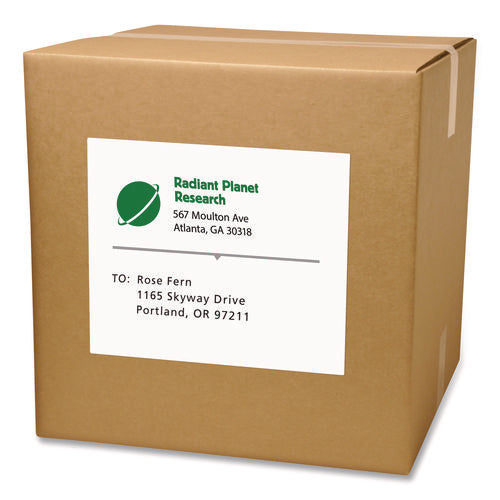 Image of Avery® White Shipping Labels-Bulk Packs, Inkjet/laser Printers, 8.5 X 11, White, 250/box