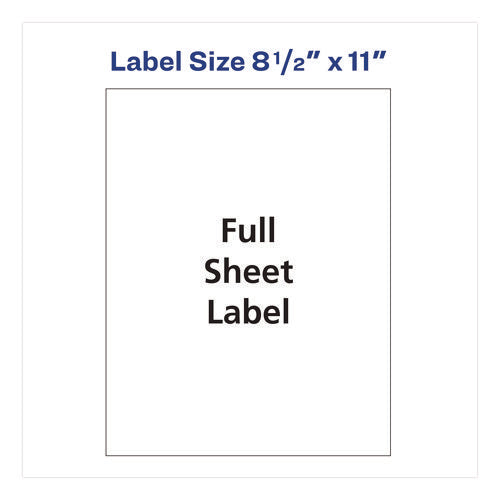 Image of Avery® White Shipping Labels-Bulk Packs, Inkjet/laser Printers, 8.5 X 11, White, 250/box