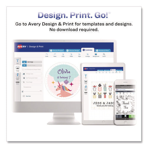 Image of Avery® Removable Multi-Use Labels, Inkjet/laser Printers, 1.5 X 4, White, 3/sheet, 50 Sheets/pack, (5452)