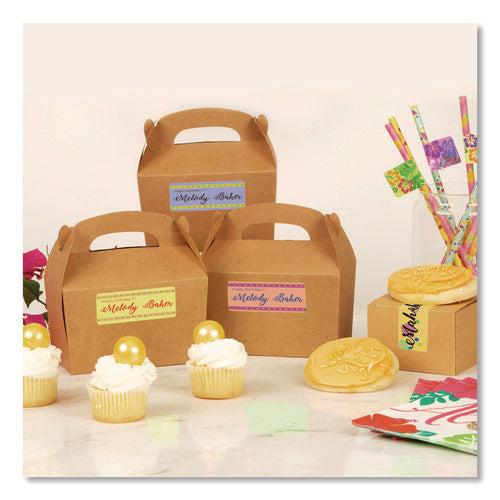 Image of Avery® Vibrant Laser Color-Print Labels w/ Sure Feed, 1.25 x 2.38, White, 450/Pack